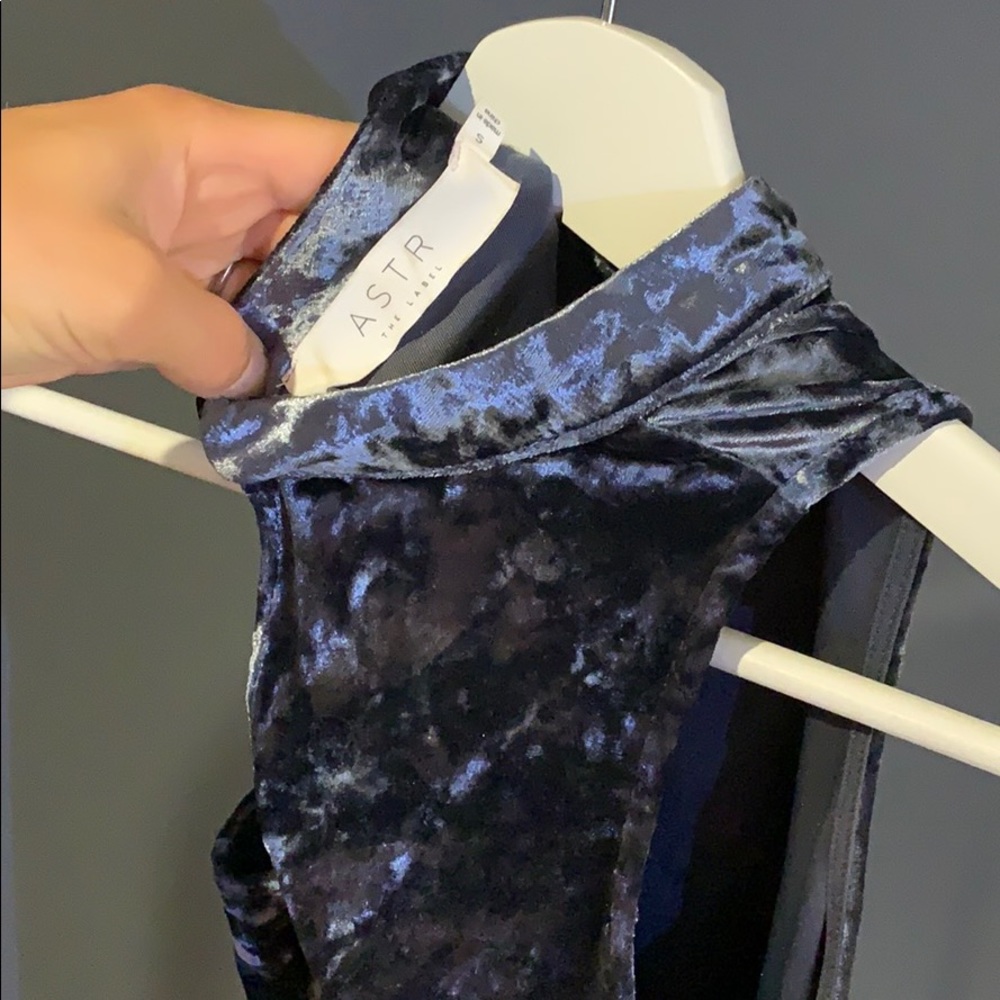 ASTR Avalon Velvet Dress in Sapphire - Picture 5 of 5